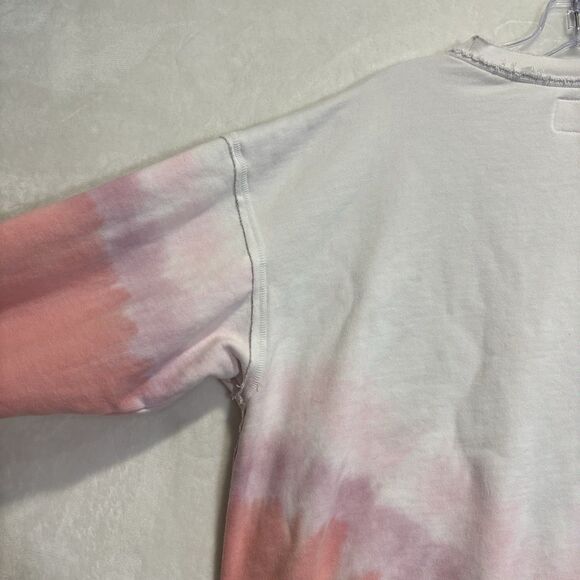 FP Movement Free People Pink Ombré Crew Oversized Sweatshirt Pockets Size Small - Picture 11 of 16